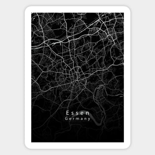 Essen Germany City Map dark Sticker